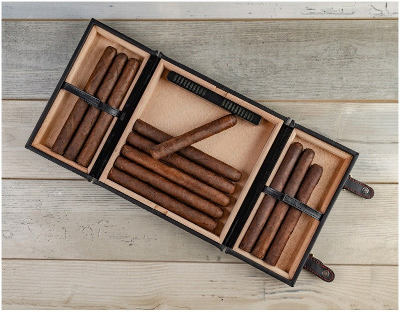 The Augustus Leather Travel Humidor