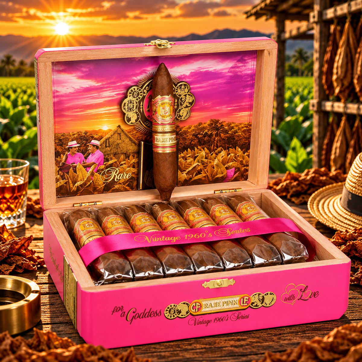 Arturo Fuente Work of Art Rare Pink 1960's Vintage Series