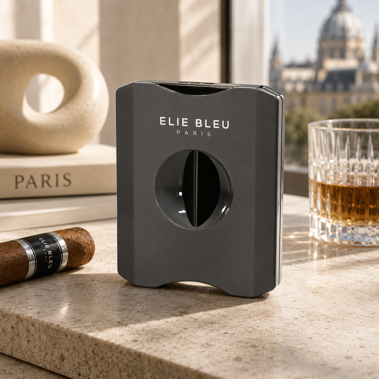 Elie Bleu C5 V-Cutter Grey Lacquer with Black-IP Blade