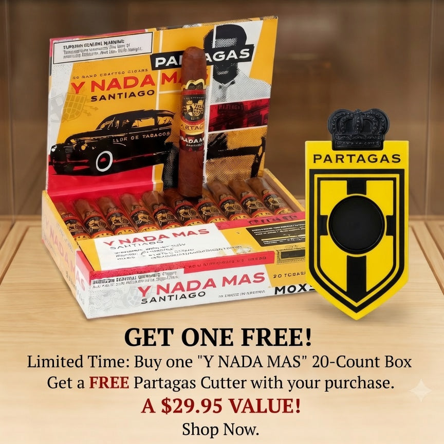 Partagas Y Nada Mas Robusto Santiago Box + Free Limited Edition Cutter