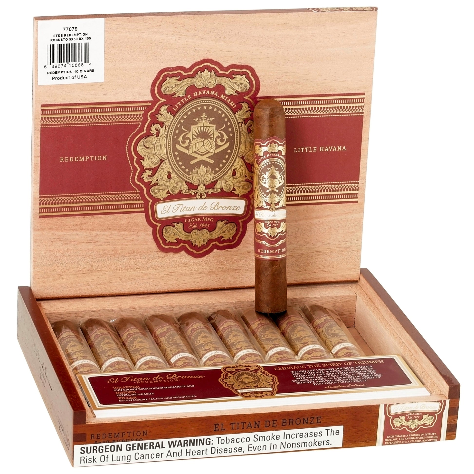 Cigarro Entre Humos LLC El Titan de Bronze Redemption