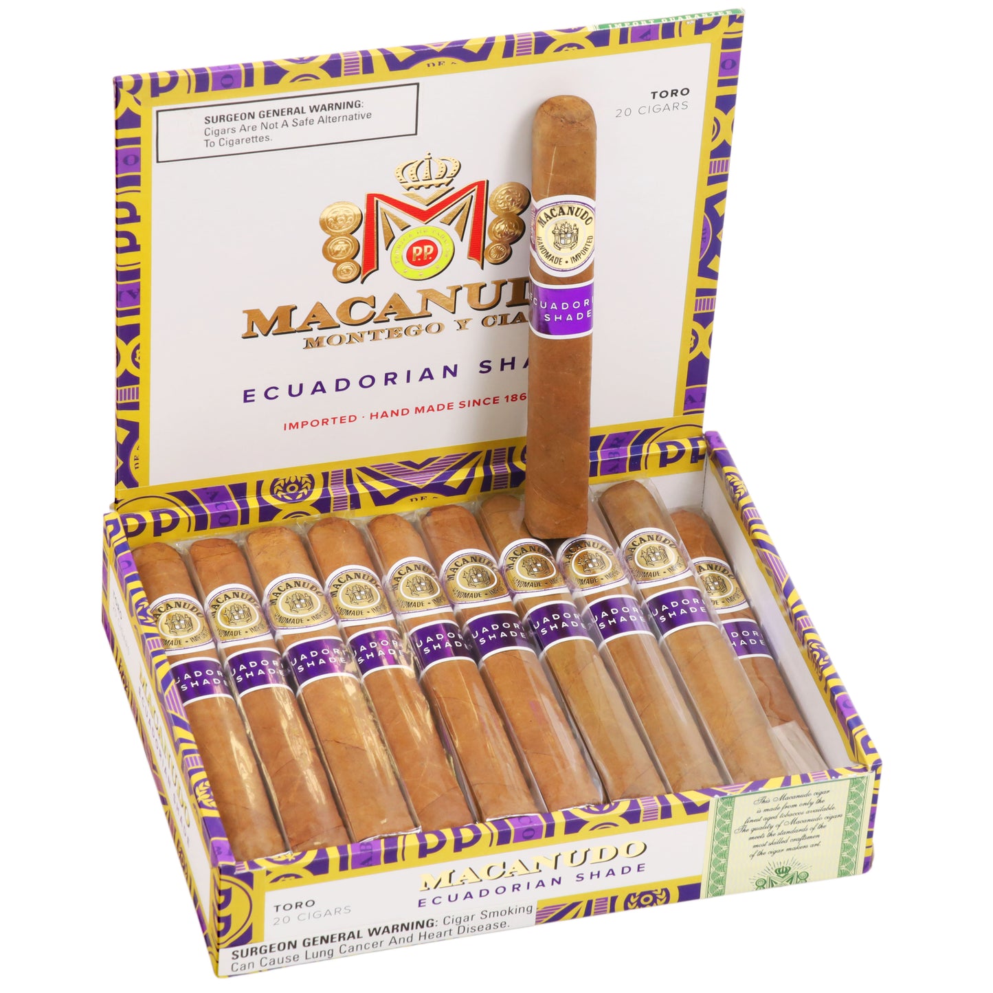 Macanudo Ecuadorian Shade Toro