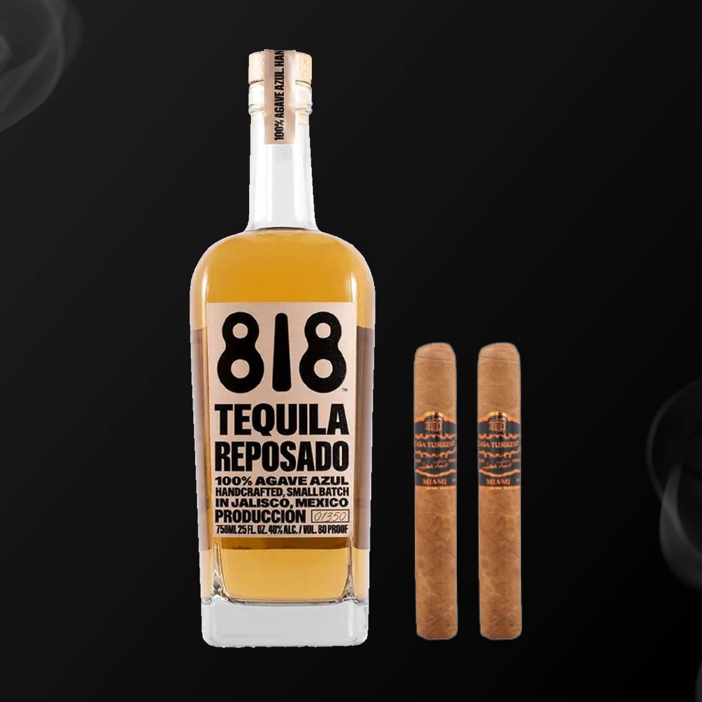 Combo #3: Tequila 818 Reposado & Casa Turrent Miami Robusto