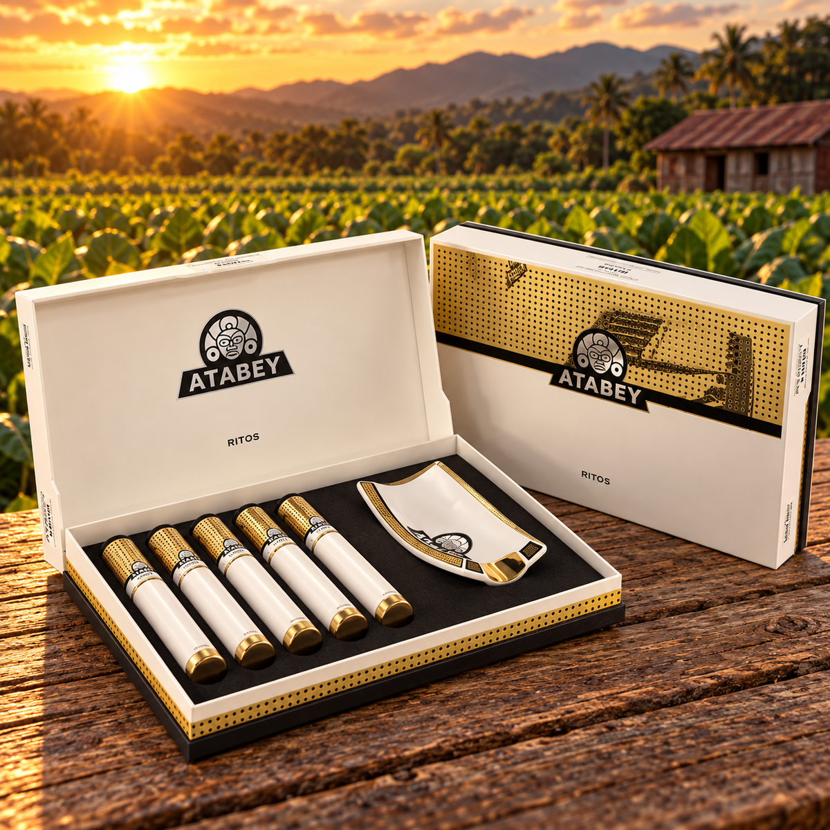 Atabey Ritos 5-Cigar Gift Set with Ashtray
