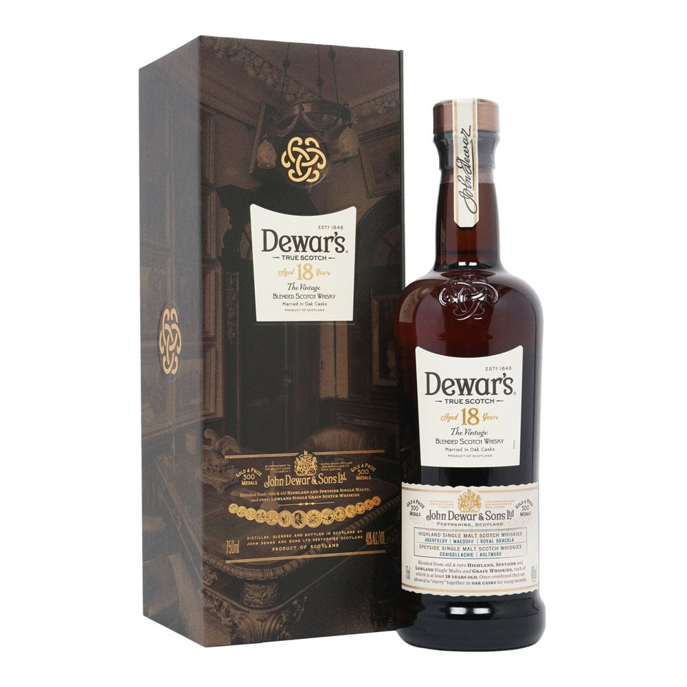 Dewar’s 18 Years Old Blended Scotch Whisky  (750ml)