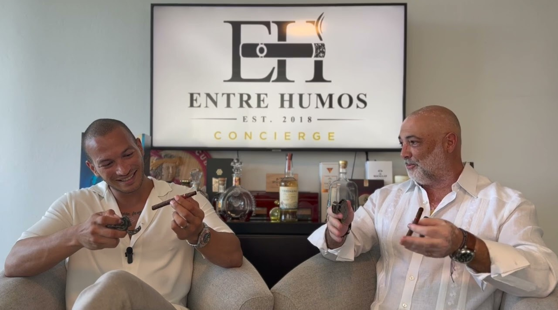 Load video: Entre Humos Ep. 6: El Perrito de El Crédito with Tequila Teremana &amp; Challenge, the cousin&#39;s tequila!