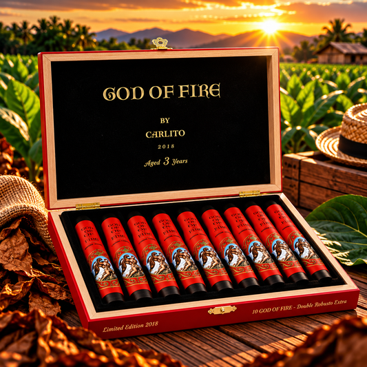 God of Fire by Carlito Double Robusto Tubo