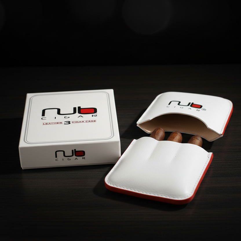 NUB Estuche de Cuero para 3 Cigarros