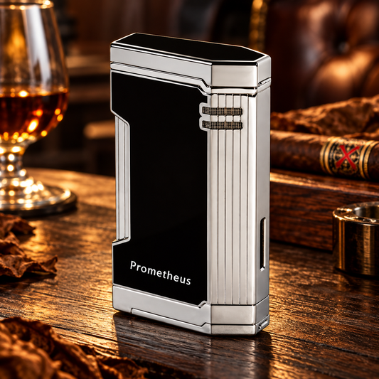 Prometheus Black Lacquer Triple Torch Lighter
