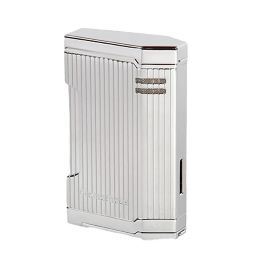 Prometheus Chrome Vertical Lines Triple Torch Lighter