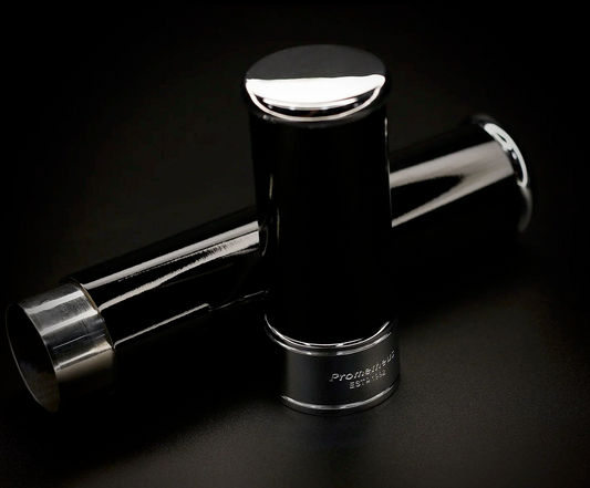 Prometheus Cigar Tube – Black Lacquer with Chrome