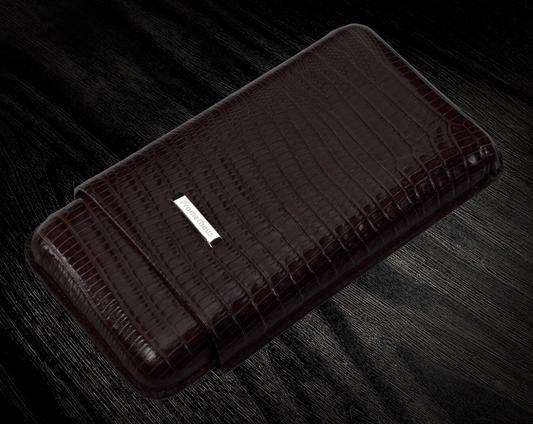 Prometheus Tejus Brown 3-Cigar Case