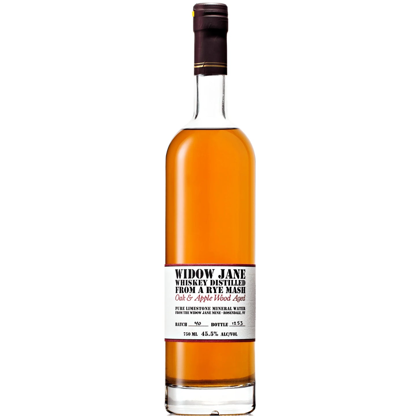 Widow Jane Oak & Apple Wood Rye Whiskey 750ml