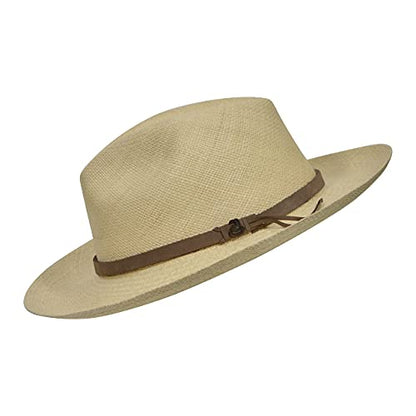 Original Panama Hat - Wide Brim Fedora - Leather Band - Handmade in Ecua-Andean